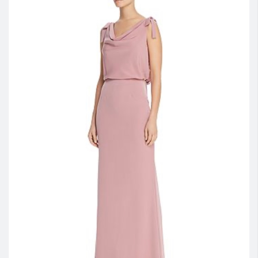 Adrianna Papell Cowl Neck Crepe Dress 20